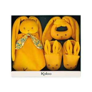 Kaloo Teddy Bear Plush Sherbet Orange Soft Baby Stuffed Animal Lovey Velour