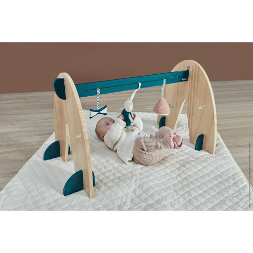 Portique d'éveil évolutif en bois pour bébé