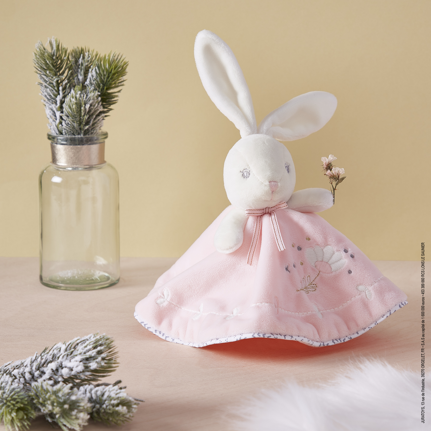Doudou lapin pour bébé - Doudou rose, Lapinoo KALOO
