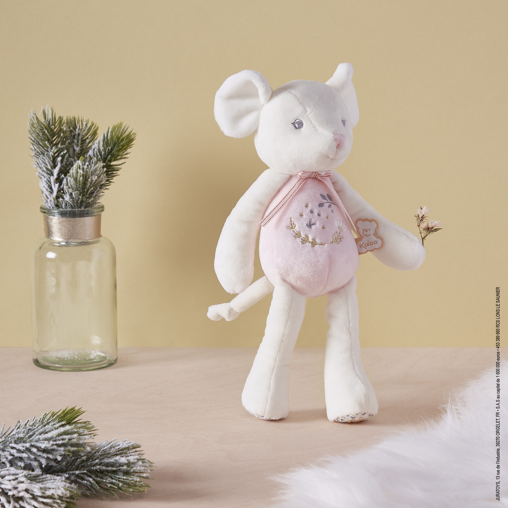10 Kaloo France Plume Bunny Rabbit Terrycloth Lovey Plush Stuffed pink  Rattle
